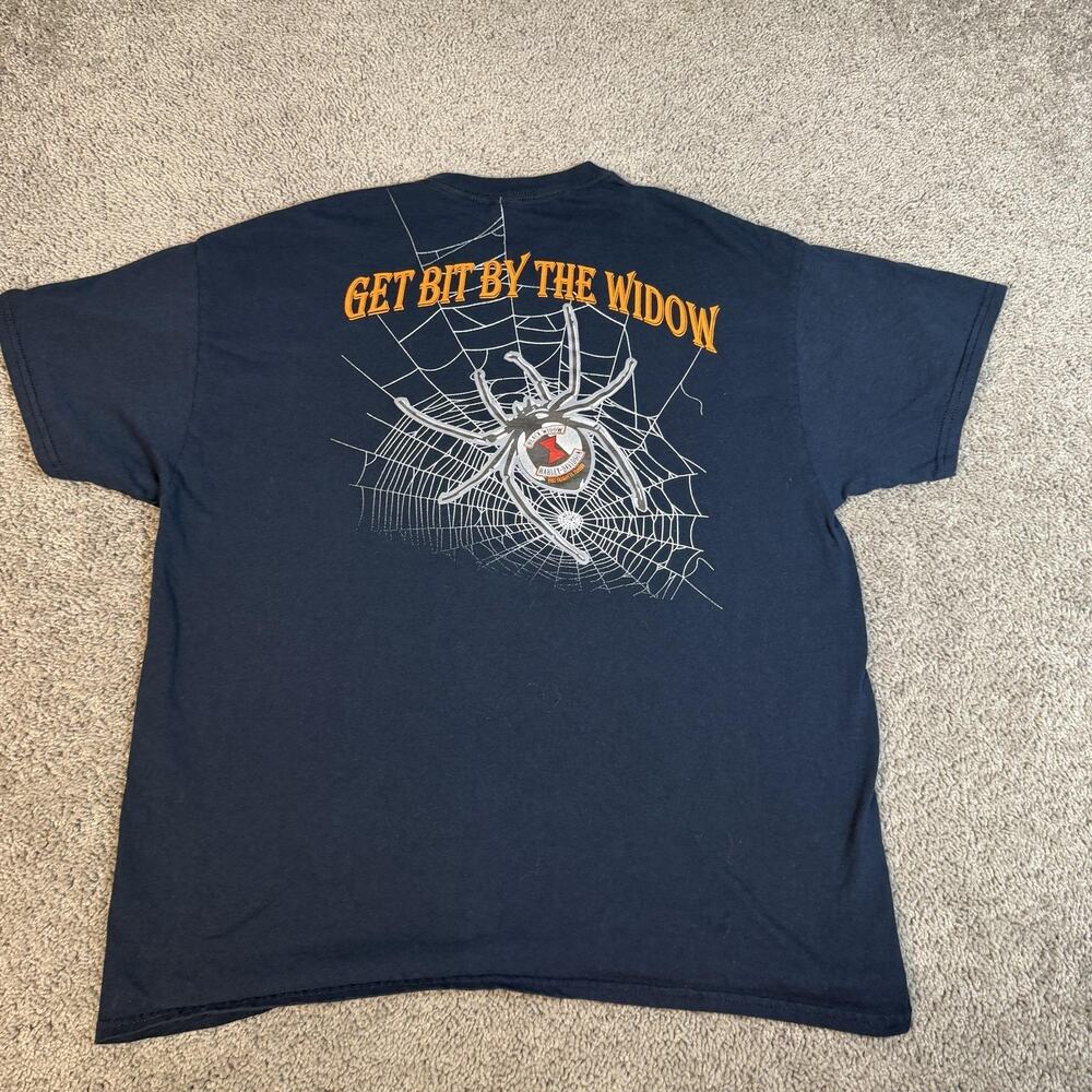 Harley Davidson Shirt Mens L Black Get Bit By The Widow Black Widow
